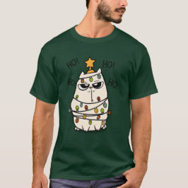 Camiseta Gato de Natal rabugento