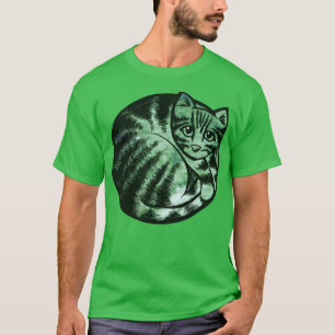 Camiseta Gato de Natureza Verde