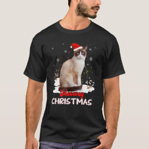 Camiseta Gato de Neve Proprietário de Gato de Natal
