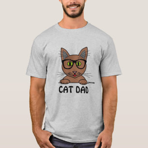 Camiseta Gato de óculos de PAI CAT