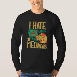 Camiseta Gato de Ódio de Segunda-feira Escritório