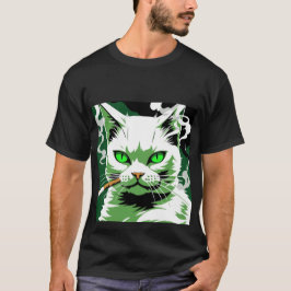 Camiseta Gato de olhos verdes