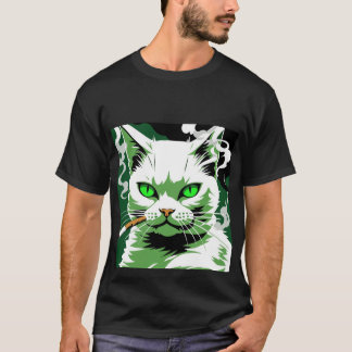 Camiseta Gato de olhos verdes