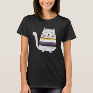 Camiseta Gato de Orgulho de Gatos LGBTQ de Sinalizador Não