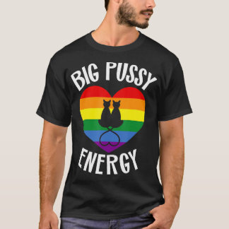 Camiseta Gato de Orgulho gay Lésbica Gato Rainb, grande ene
