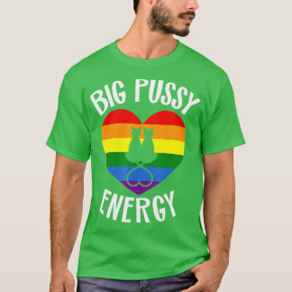 Camiseta Gato de Orgulho gay Lésbica Gato Rainb, grande ene
