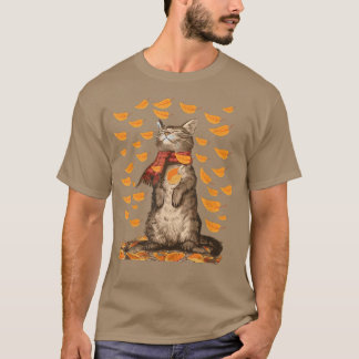 Camiseta Gato de outono, Gato de outono, Gatinho, Gatinho,