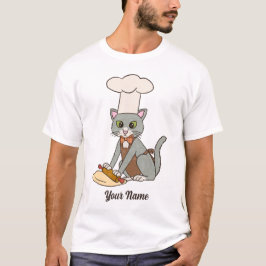 Camiseta Gato de padeiro - Cinza Tom Pastelaria Chef Gato L