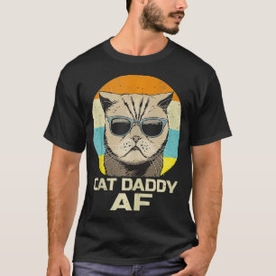Camiseta Gato de Pai AF Vintage Graphic Dia de os pais Engr