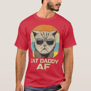 Camiseta Gato de Pai AF Vintage Graphic Dia de os pais Engr