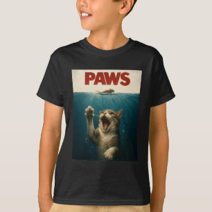 Camiseta Gato de Paródia de Patas Perseguindo um Rato Assus