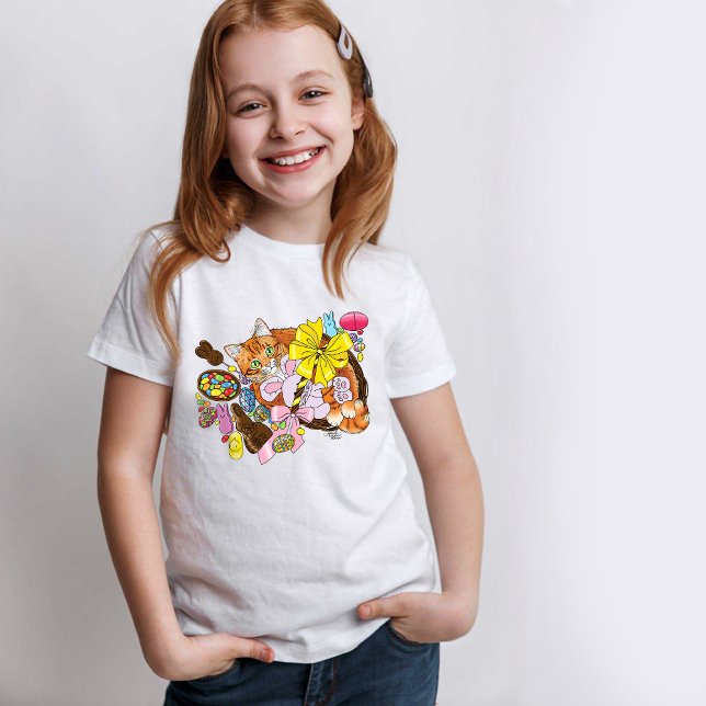 Camiseta Gato de Páscoa de Laranja (Criador carregado)
