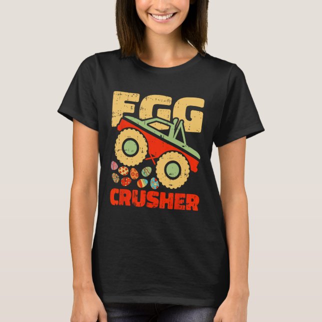 Camiseta Gato de Páscoa de Ovos Monstro Carro Engraçado (Frente)