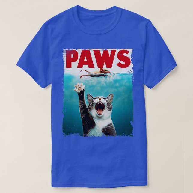 Camiseta Gato de Pata e Rato Cima Gato Engraçado (Frente do Design)