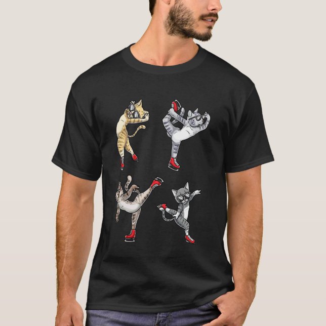 Camiseta Gato de Patinação Artística (Frente)