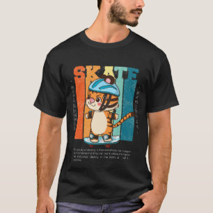 Camiseta Gato de patinação em qualquer lugar