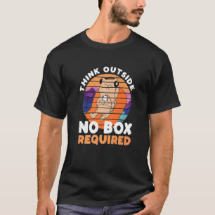 Camiseta Gato de Pensar Fora da Caixa Não Necessário