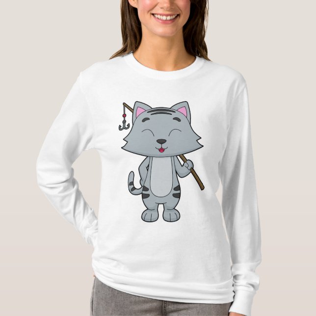 Camiseta Gato de Pesca e Pesca (Frente)