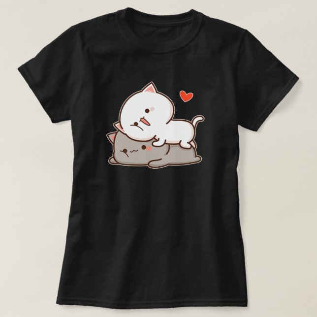 Camiseta Gato de Pêssego de Mochi Cugado (Frente do Design)