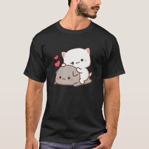Camiseta Gato de pêssego do mochi fofo Clássico