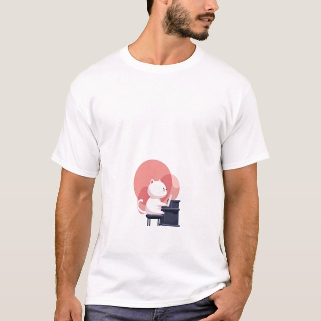 Camiseta Gato de Piano Silencioso (Frente)