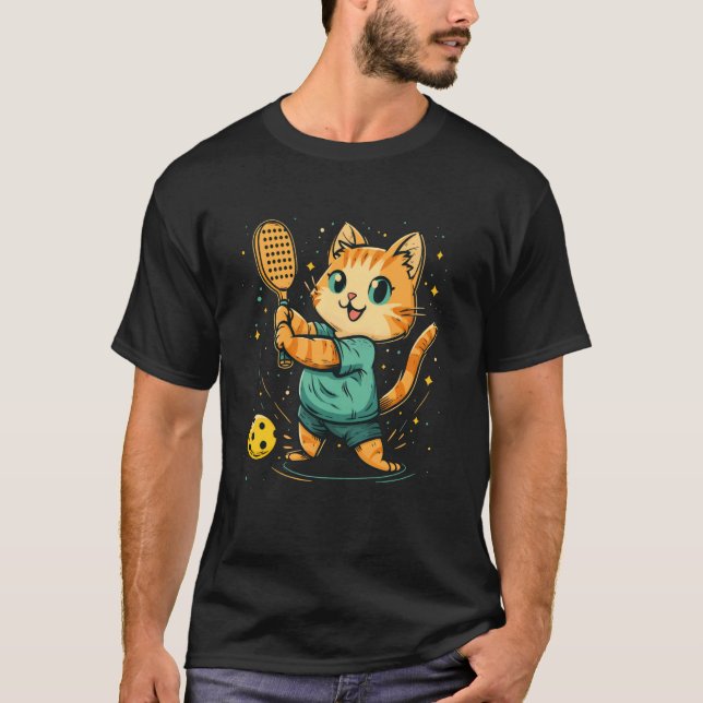 Camiseta Gato de Pickleball (Frente)