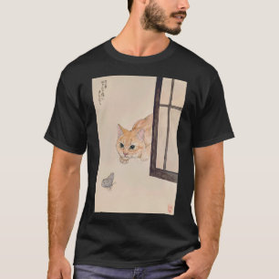 Camiseta Gato De Pintura De Retrato E Cores De Água De Borb