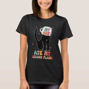 Camiseta Gato de Professor Engraçado Comeu Meus Planos de A