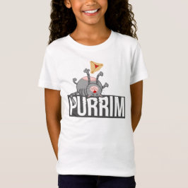 Camiseta Gato De Purim Engraçado. פ ו ר י ש ם מ ח