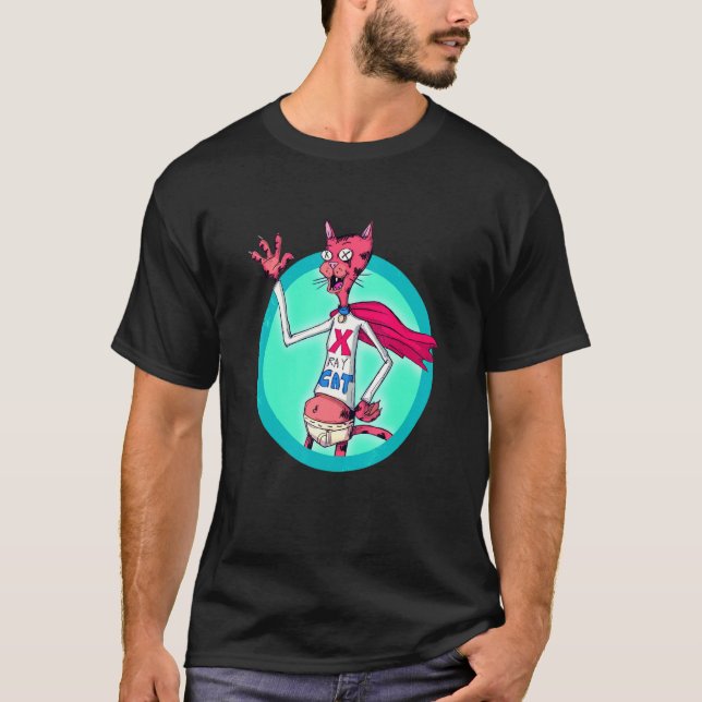 Camiseta Gato de Raio X (Frente)