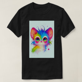 Camiseta Gato de Rave Mágico Fofo Arte de Anime Japonês 01
