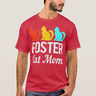 Camiseta Gato de resgate de gata de adoção animal Mãe