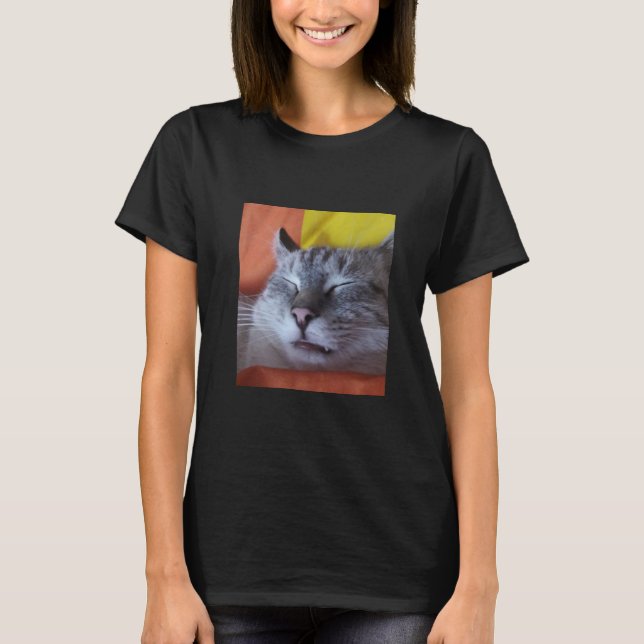 Camiseta Gato de resgate engraçado (Frente)