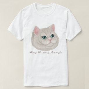 Camiseta Gato de respiração pesada