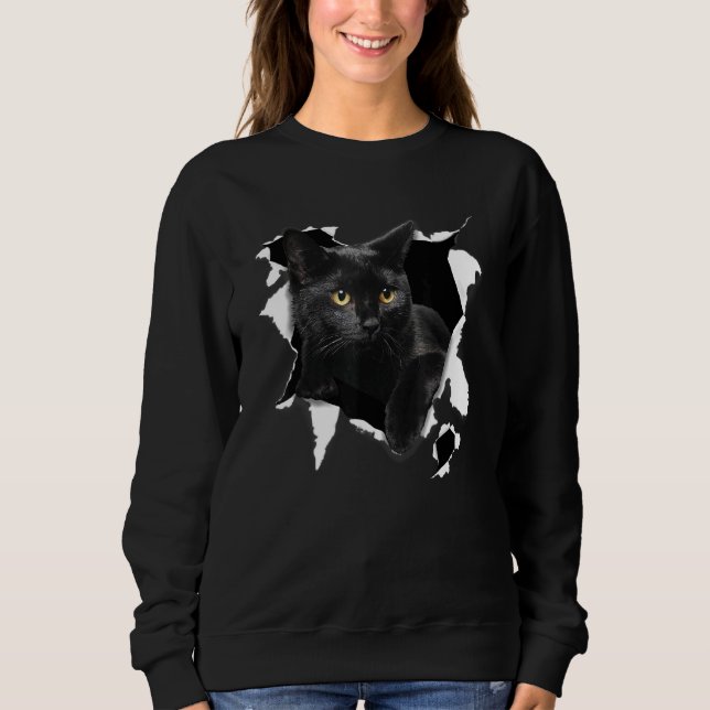 Camiseta Gato de Roupa Torna de Gato Negro (Frente)
