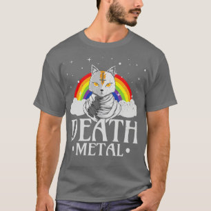 Camiseta Gato De Satã De Rock Death Metal Para Festivais De