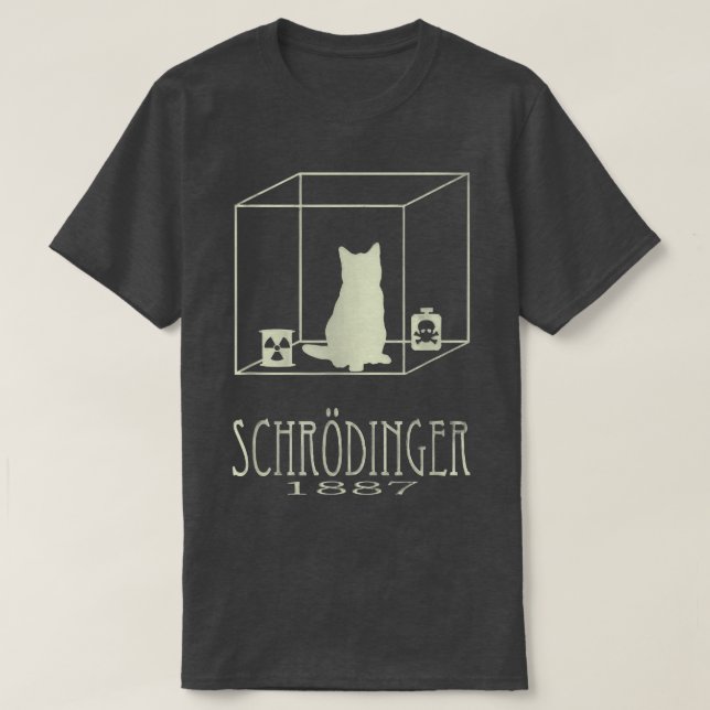 Camiseta Gato de Schrodinger é um paradoxo vivo do Morto (Frente do Design)