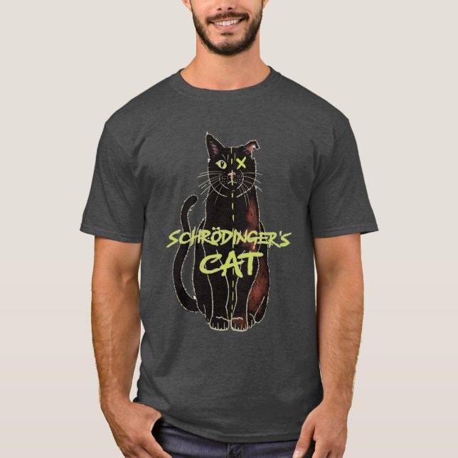 Camiseta Gato de Schrodinger - Presente Físico (Frente)