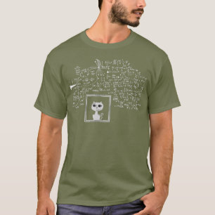 Camiseta Gato de Schrodingers numa Caixa Engraçado Nerd de