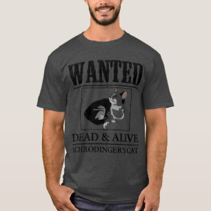 Camiseta Gato de schrodingers procurado morto e vivo divert