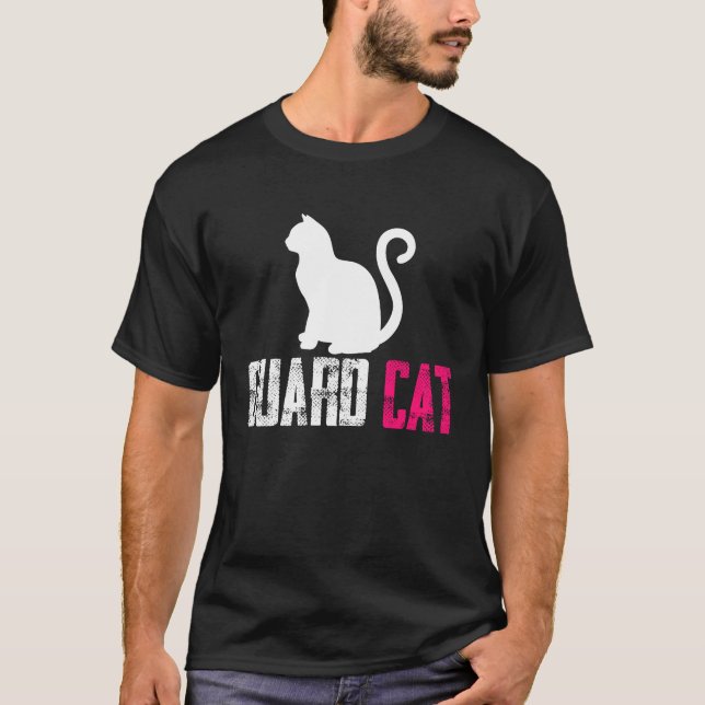 Camiseta Gato de Segurança e Proteção Presente (Frente)
