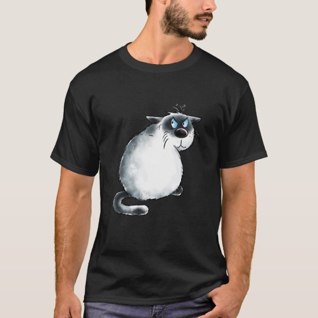Camiseta Gato De Siamese Grumpy Para Gato (Frente)
