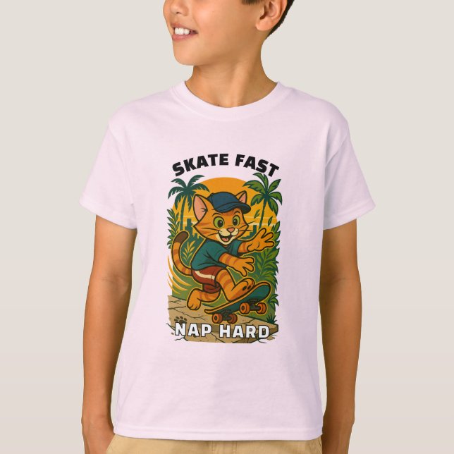 Camiseta Gato de skate (Frente)