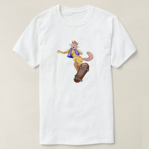 Camiseta Gato de skate Diversão de skate Skate