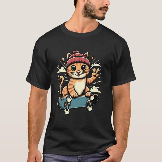 Camiseta Gato de Skate Legal (Frente)
