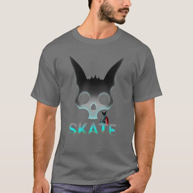 Camiseta Gato de Skull Grafite (Frente)