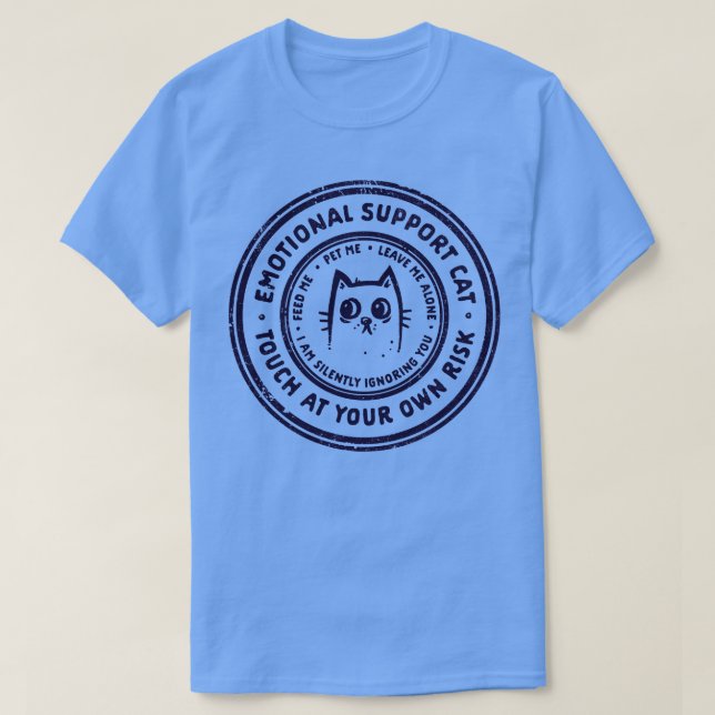 Camiseta Gato de suporte emocional (Frente do Design)