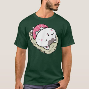 Camiseta Gato de Sushi Cachorro Kawaii Anime Neko Animal Pe