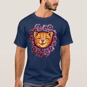 Camiseta Gato de Tabby Laranja Feliz
