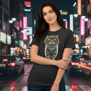 Camiseta Gato de Tabulação Cósmica: Teto do Explorador de E
